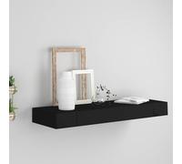 Iiaky Estante Flotante de Pared con cajón Negro 80x25x8 cm estanteria Pared estanteria Flotante Pared repisas de Pared Dormitorio