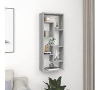 Iiaky Estantería de Pared Madera estanterias de Pared estanterias para Libros estanterías de Madera de ingeniería Gris Sonoma 36x16x90cm