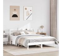 Iiaky Estructura de Cama sin colchón Cama Madera Estructura Cama Bed Frame Cama de Madera Madera Maciza de Pino 160x200 cm // 3306883