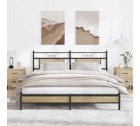 Iiaky Estructura de Cama sin colchón somier Estructura Cama Base de Cama Bed Frame Mueble cama183x203 cm Madera Roble Sonoma // 4106948