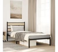 Iiaky Estructura de Cama sin colchón somier Estructura Cama Base de Cama Bed Frame Mueble camametal Roble Sonoma 75x190 cm // 4017092