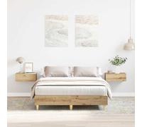 Iiaky Estructura de Cama sin colchón somier Estructura Cama Base de Cama Bed Frame Mueble camaroble Artesanal 135x190cm Madera