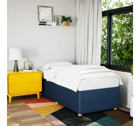 Iiaky Estructura de Cama sin colchón somier Estructura Cama Base de Cama Bed Frame Mueble camatela Azul 90x200 cm // 3284913