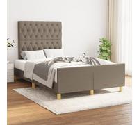 Iiaky Estructura de Cama sin colchón somier Estructura Cama Base de Cama Bed Frame Mueble camatela Gris Taupe 120x200 cm // 3125288