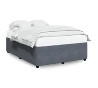Iiaky Estructura de Cama sin colchón somier Estructura Cama Base de Cama Bed Frame Mueble camaterciopelo Gris Oscuro 160x200cm // 3285019