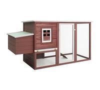 Iiaky Gallinero con 1 Jaula para Huevos Madera marrón Casa De Madera Prefabricadas