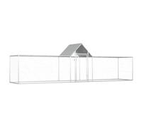 Iiaky Gallinero de acero galvanizado 5x1x1,5 m Caseta Perro Grande Casota Cao Exterior