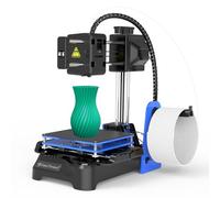 Iiaky Impresora 3D para niños Mini impresora 3D de escritorio 100x100x100mm Tamaño de impresión Sin cama caliente Impresión de una sola tecla con tarjeta TF Filamento de muestra PLA para principiantes