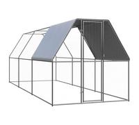Iiaky Jaula gallinero de Exterior de acero galvanizado 2x6x2 m Gallineros para Exterior