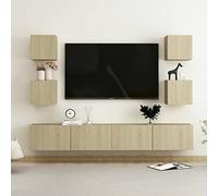 Iiaky Juego de Muebles de salón 6 Piezas Mueble Comedor Muebles TV Mueble Television Muebles TV Salon Roble Sonoma // 3078978