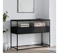 Iiaky Mesa Consola Madera Mueble recibidor Entrada Consola Mueble Mesa recibidor Console Table de ingeniería Negra 100x40x75 cm