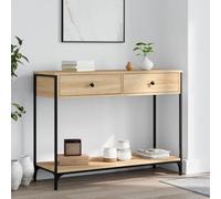 Iiaky Mesa Consola Madera Mueble recibidor Entrada Consola Mueble Mesa recibidor Console Table de ingeniería Roble Sonoma 100x34,5x75 cm // 834171