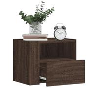 Iiaky Mesita de Noche de Pared Mesa de Noche Dormitorio mesitas Noche mesita Noche Flotante marrón Roble 45x30x35 cm // 848323