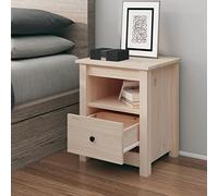 Iiaky Mesita de Noche Madera Maciza de Pino 40x35x49 cm Muebles auxiliares Dormitorio mesitas Noche mesitas auxiliares Bedside Tables