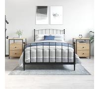 Iiaky Mesitas Noche 2 uds Madera ingeniería Roble Sonoma 44x45x60 cm mesillas de Noche Dormitorio Mesa de cabecera Moderna mesitas de Noch
