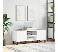 Iiaky Mueble para Discos Madera contrachapada Blanco 121x38x48 cm Mueble Tocadiscos Soporte de Almacenamiento de Discos de Vinilo - 831684