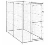 Iiaky Perrera de Exterior de acero galvanizado 110x220x180 cm Jaula para Perros Grandes Jaulas para Gallinas