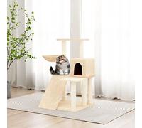 Iiaky Rascador para Gatos con Postes rascador de Gatos arbol rascador para Gatos Poste rascador para Gatos de sisal Color Crema 82 cm