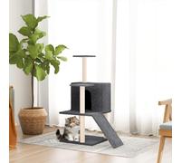Iiaky Rascador para Gatos con Postes rascador de Gatos arbol rascador para Gatos Poste rascador para Gatos de sisal Gris Oscuro 82 cm