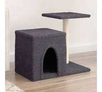 Iiaky Rascador para Gatos con Postes rascador de Gatos arbol rascador para Gatos Poste rascador para Gatos de sisal Gris Oscuro 50,5 cm