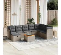 Iiaky Set de Muebles de jardín 9 pzas y Cojines Muebles de Jardin Mueble Exterior Muebles terraza Exterior Conjunto Jardin Exterior ratán sintético Gris // 3264763
