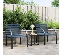 Iiaky Sillas de jardín 2 Unidades sillas Jardin Exterior sillas de terraza Muebles terraza Exterior Madera Gris