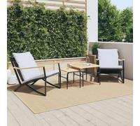 Iiaky Sillas de jardín con Cojines 2 uds sillas Jardin Exterior sillas de terraza Exterior sillas Acero Negro