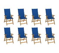 Iiaky Sillas de jardín Plegables y Cojines Silla Plegable Camping sillas Jardin Exterior sillas Plegables Jardin 8 uds Madera Maciza Acacia // 3075064