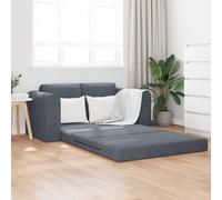 Iiaky Sofá Cama 2 plazas Sofá 2 Plazas Sofas de Salon 2 plazas Sistema Apertura de Libro o Clic-clac,Tapizado en Terciopelo -Gris oscuro-148 cm