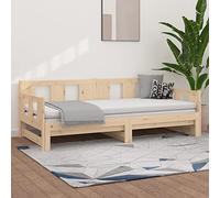 Iiaky Sofá Cama Extraíble de Madera Maciza de Pino 2X(80x200) cm - Mueble para Habitación