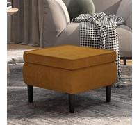 Iiaky Taburete con Patas de Madera Terciopelo marrón Taburete De Bar Mueble Bar