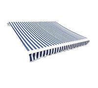 Iiaky Toldo de Lona toldos Exterior terraza Lona de toldos Cortinas Exterior Porche loneta Cortinas para Balcones Exteriores Azul y Blanco 3x2,5 m sin armazón