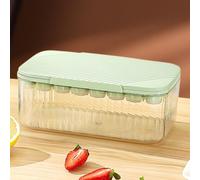 iIce - Caja de silicona para hacer hielo con tapa, prensa de 5 x 5 pulgadas, ideal para cocina y almacenamiento, lo que hace que la preparación de tu bebida sea muy fácil (verde)