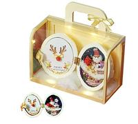 iiecrKiie Casa de muñecas en miniatura con kit de muebles de madera, mini trabajo a mano 3D para habitación de muñecas, juguete creativo con LED, regalo de estilo especial de Navidad