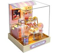 iiecrKiie Kit de casa de muñecas en miniatura para bricolaje, habitación creativa con kit de casa de madera 3D con cubierta antipolvo para regalo romántico de obras de arte (Sweet Talk)