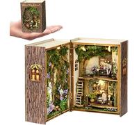 iiecrKiie Kit de casa de muñecas en miniatura y muebles, mini casa de muñecas de madera 3D con LED, idea creativa de habitación para regalo de cumpleaños del día de San Valentín