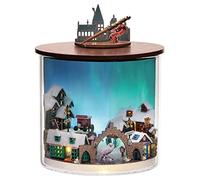 iiecrKiie Kit de casa de muñecas en miniatura y muebles, modelo de casa de muñecas de madera 3D con cubierta a prueba de polvo y LED, idea creativa de habitación para regalo de cumpleaños del día de