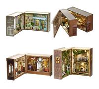 iiecrKiie Mini casa de muñecas de madera 3D con LED, kit de casa de muñecas en miniatura y muebles, idea creativa para habitación para regalo de cumpleaños del día de San Valentín