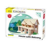 IIgroteco® Constructor Puzzle 3D de Madera de Roble Natural, 136 Piezas, Juego Educativo para Niños, Desarrollo de Habilidades Manuales y Creatividad, Regalo Ecológico y Decoración Rústica