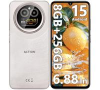 IIIF150 Action A5 Pro Telefonos Moviles Libres Android 15, 8GB(3+5) + 256GB/1TB Teléfono Móvil, 6,88" HD+ 1" Trasera, 5100mAh/10W, Cámara 16MP+5MP Móvil, 4G Dual SIM GPS/Fingerprint/OTG/3.5mm Jack