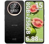 IIIF150 Action A5 Pro Telefonos Moviles Libres Android 15, 8GB(3+5) + 256GB/1TB Teléfono Móvil, 6,88" HD+ 1" Trasera, 5100mAh/10W, Cámara 16MP+5MP Móvil, 4G Dual SIM GPS/Fingerprint/OTG/3.5mm Jack
