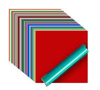 iImagine Vinyl Vinilo permanente, paquete de 40 hojas de vinilo adhesivas permanentes (12 x 12 pulgadas) para Silhouette Cameo y cualquier cortador de máquina de manualidades