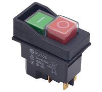 IImpermeable Electromagnético Interruptor de Botón Interruptor KLD-28 KLD-28A Magnético Interruptor de Seguridad para Rebanadora Perforar Sierra 220V 4 Pines 5Pin Negro (KLD-28 (4Pins))