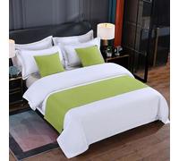 IINCOOY Colcha y Manta Decorativa de Lujo, Adecuada for decoración de pies de Cama Individual, Doble, tamaño Queen y King(Green,50x240 cm)