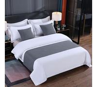 IINCOOY Colcha y Manta Decorativa de Lujo, Adecuada for decoración de pies de Cama Individual, Doble, tamaño Queen y King(Gray (B),50x210 cm)
