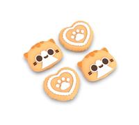 IINE Cute Silicone Thumb Grip Caps for Switch 2 / Switch 2 Pro / PS5 Controller, Joystick Caps, Thumbstick Covers, Cat, Analogue Stick Caps, Non-Slip (Orange Cat (4pcs))
