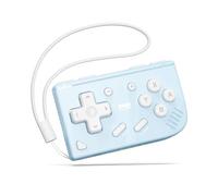 IINE Mini Retro Game Controller, Pocket-Size Wireless Mini Game Controller with Keychain Design, Portable Travel Controller for Mobile & PC Gaming (Baby Blue)