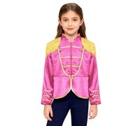 iiniim Disfraz de Director de Banda de Música Bateristas para Niños Chaqueta de Guardia Real Uniforme de Comandante de Banda de Música de Marcha Rosa oscuro 9-10 años