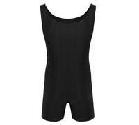 iiniim Hombre Adulto Maillot Elástico de Gimnasia Leotardos Ritmica Danza Ballet sin Mangas Una Pieza Mono Deportivo Liso Men Unitard Body Suave Body Ropa Interior para Adultos Negro M