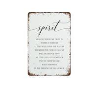 IINKUEYK Lead Me Where My Trust is Without Borders Vintage Metal Wall-Art Motivational Saying for Home Office Coffee Shop Decor 8 X 12 inch